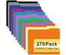 File Folder, PANDRI 270 Pack Colored File Folder, 1/3 Cut Tab, Letter Size, Assorted 12 Colors Filing Folder for Offi...