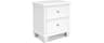 Signature Design by Ashley Fortman White Nightstand, 2 Drawer Storage, Hardwood Solids and MDF Construction, Traditio...