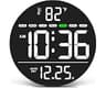 WallarGe Large Digital Wall Clock with LED Display, Electric Wall Clock with Temperature, Auto DST, Date, and Day, 5-...