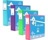 2 Inch 3 Ring Binders,Multicolor Customizable Round Ring Binder for School,Office,Home,Purple/Pink/Blue/Green,4 Pack