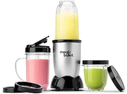 Magic Bullet Blender, Small, Silver, 11 Piece Set