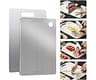 Stainless Steel Cutting Board, 2026 Upgrade Non Toxic Cutting Boards for Kitchen Hygiene Double Sided Chopping Board ...