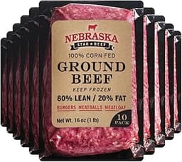 Nebraska Star Beef Angus Ground Beef (10-1lb packages) -Prestige, ground beef, frozen hamburger, hamburger patties, f...