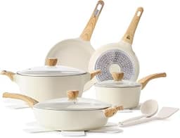 SENSARTE Ceramic Cookware Sets, Pots and Pans Set Non stick, 14 Piece Induction Cookware, Non toxic Healthy Non Stick...