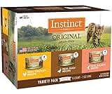 Instinct Original Grain Free Recipe Variety Pack Natural Wet Canned Cat Food by Nature's Variety, 3 Ounce (Pack of 12)