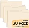 SUNEE File Folders, 30 Pack Manilla Folders 8.5 x 11, 1/3 Cut Tab for Easy Labeling and Organization, Durable Standar...