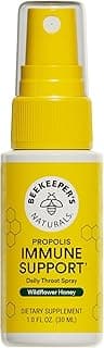 Beekeeper's Naturals Propolis Throat Spray for Daily Immune Support, 1 oz | 95% Bee Propolis Extract, Natural Immune ...