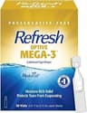Refresh Optive Mega-3 Lubricant Eye Drops For Dry Eyes, Preservative-Free, 0.01 Fl Oz Single-Use Containers, 30 Count