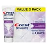 Crest 3D White Teeth Whitening Toothpaste for Adults, 4.6oz, 3 Pack, Stain Remover, Cavity Protection Fluoride Toothp...