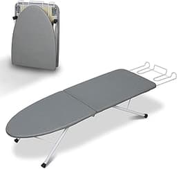ZOES HOMEWARE Tabletop Ironing Board,Portable Iron Board with Iron Rest, Foldable Small Ironing Board with Heat Resis...