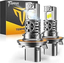 Latest H13/9008 LED Bulbs, 50,000LM Brightness High/Low Beam, 75000+ Hours Long Service Life, 6500K Cool White, Real ...