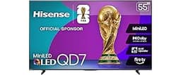 Hisense 55" Class QD7 Series Mini-LED 4K UHD Smart Fire TV (55QD7QF, 2025 Model) - QLED, HDR10+, Dolby Vision, Dolby ...