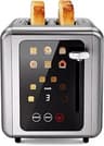 WHALL Full Touch Screen Toaster 2 Slice, Smart Toaster for Bread, Silver
