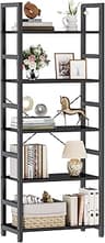 DUMOS 5-Tier Bookshelf, Modern Tall Bookcase Book Shelf | Open Storage Display Shelf for Living Room, Bedroom, Home O...
