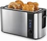 Elite Gourmet 4-Slice Long Slot Toaster, Extra-Wide Slots, 6 Browning