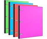 INFUN Telescoping 3 Ring Binder - 4PCS, Portable Plastic 3 Ring Binder with Telescoping Spine, Binders with Foldable ...