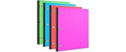 INFUN Telescoping 3 Ring Binder - 4PCS, Portable Plastic 3 Ring Binder with Telescoping Spine, Binders with Foldable ...