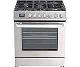 Rangaire RRG303TS 30" Gas Range Oven with Timer - Stainless Steel, Sealed Burners, Convection Fan, Easy Reach Racks