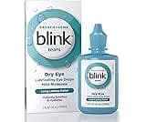 BLINK Tears Lubricating Eye Drops, Moisturizing & Soothing for Mild to Moderate Dry Eyes, with Hyaluronate, Reduces D...
