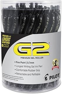 Pilot G2 Premium Gel Roller Pen, Retractable and Refillable, Fine Point 0.7 mm, Black Ink, 36 Count