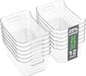 Tiawudi 12 Pack Plastic Storage Bins, Multi-Use Organizer Bins, Pantry Organizer, Clear Storage Containers for Home, ...