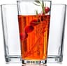 Le'raze 10pc Stackable Drinking Glasses, 16oz Clear Glass Cup Glassware Set