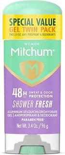Mitchum Women's Antiperspirant Deodorant Gel, Shower Fresh, 2 pack