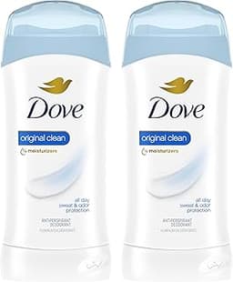 Dove Invisible Solid Antiperspirant Deodorant Stick 2 Count Original Clean, for Women, For All Day Underarm Sweat & O...