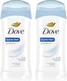 Dove Invisible Solid Antiperspirant Deodorant Stick 2 Count Original Clean, for Women, For All Day Underarm Sweat & O...