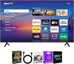 Roku 65 Inch Class Select Series 4K QLED Smart TV HDR Smart Television WiFi Voice Remote HDMI Cable Streaming Bundle ...