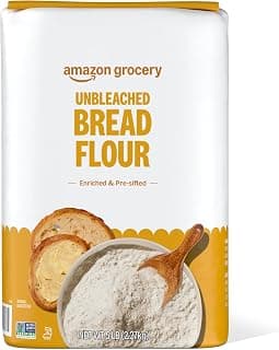 Amazon Grocery, Enriched Bread Flour, Unbleached, 5 Lb
