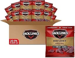 Jack Link's Beef Jerky Multipack - Original - Made with 100% Real Beef - Ready to Eat Real Meat Protein Snacks - 7g P...