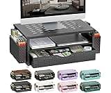 gianotter Desk Organizers and Accessories, Monitor Stand with Drawer and 2 Pen Holder, Desktop Organizer Suitable for...