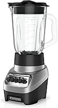 BLACK+DECKER PowerCrush Multi-Function Blender with 6-Cup Glass Jar, 4 Speed Settings, Silver
