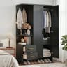 Gyfimoie Modern Wardrobe Closet with 2 Doors & 2 Drawers, 67.8" Tall Armoire Wardrobe with Open Shelves, Freestanding...