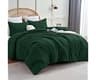 CozyLux Queen Comforter Set 3 Pieces Down Alternative Bedding Emerald Green | 270 GSM All Season Comforter with 4 Cor...