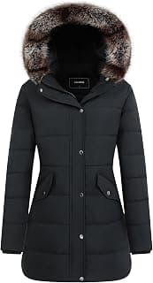 Women's Winter Coat Waterproof Long Insulated Parka with Detachable Hood