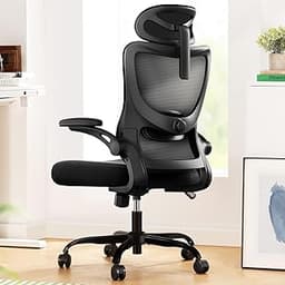 Marsail Ergonomic Office Chair: Office Desk Chair with High Back Mesh and Adjustable Lumbar Support Rolling Work Swiv...