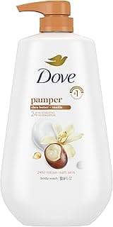 Dove Body Wash with Pump Pamper Shea Butter & Vanilla for 24hr Lotion-Soft Skin Moisturizing Skin Cleanser with No Su...