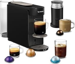 Nespresso Vertuo Up Coffee Machine with Milk Frother, Ink Black | Coffee and espresso maker by Breville with 3 second...
