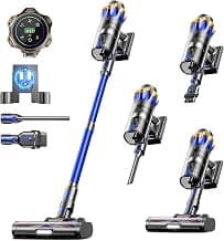 Cordless Vacuum Cleaner, Upgraded 650W 55KPA 70Mins Cordless Stick Vacuum Cleaner with Self-Standing and Touch Screen...