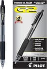 Pilot G2 Premium Gel Roller Pens 0.7, Fine Point Smooth Writing Pens Black, Pack of 12