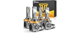 Termitor H11/H9 & 9005/HB3 LED Bulb Combo, 15X Output 150,000LM 6500K, IP68 Waterproof 1:1 Halogen Fit, Canbus Ready,...