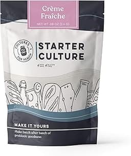 Cultures for Health Crème Fraîche Starter Culture | 4 Packets Direct-Set Active Cultures | DIY Homemade Rich Sour Cre...