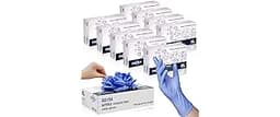 FINITEX Ice Blue Nitrile Exam Gloves - Powder-free, 1000 PCS Medical & Home Cleaning Gloves