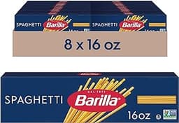 Barilla Spaghetti Pasta, 16 oz. Box (Pack of 8) - Non-GMO, Made with Durum Wheat Semolina - Kosher Certified