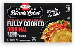 HORMEL BLACK LABEL Thick Cut, Fully Cooked Bacon for Ready to Eat Meals, No Refrigeration Needed, Gluten-Free, 2.52 o...