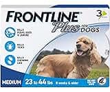 FRONTLINE Plus Flea and Tick Treatment for Medium Dogs Up to 23 to 44 lbs. 3 Treatments