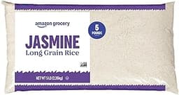 Amazon Grocery, Jasmine Long Grain Rice, 5 Lb