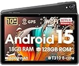 Hasskya Tablet Android 15,10 Inch Tablets,18GB+128GB,1TB Expand,Widevine L1 Compatible Octa-Core Tablet with WiFi 5,B...